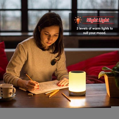 Bluetooth Speaker Lamp Light USB Rechargeable (Multicolour, 10 CM)