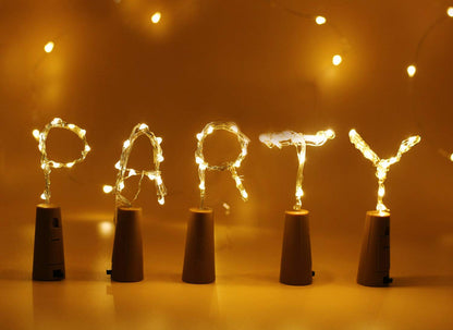 Cork String Light Pack of 6 (Warm White, 2 Meters)