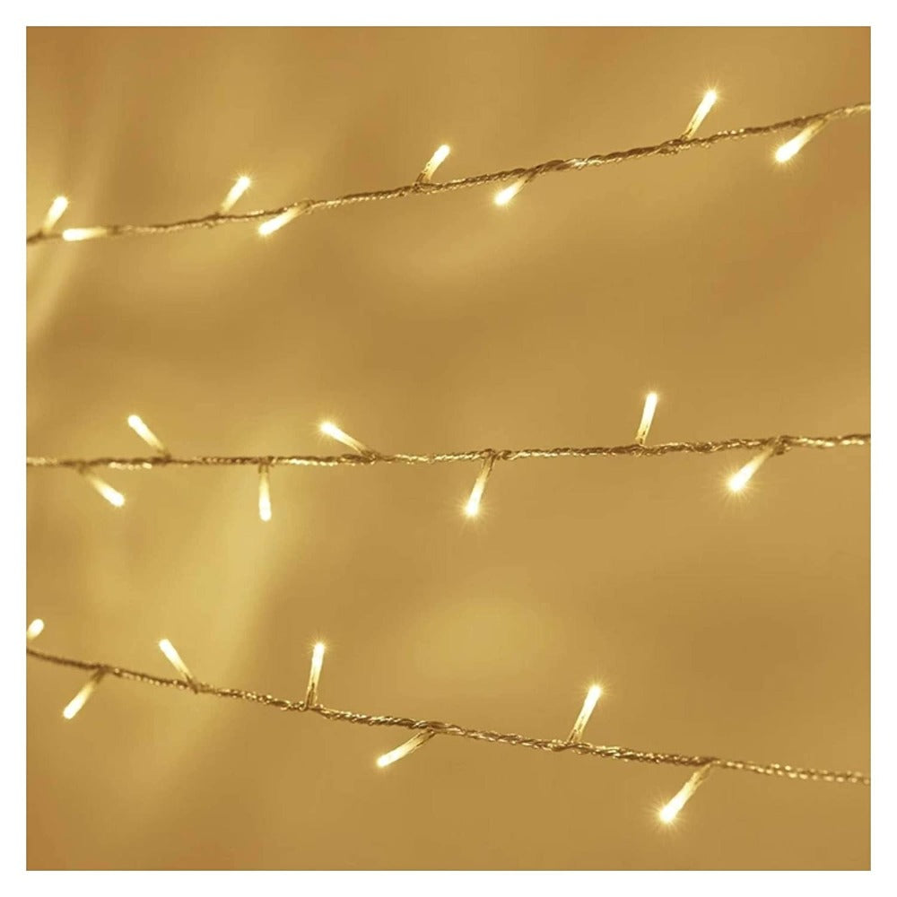 Glimmer Lightings home decoration bedroom 15 meter LED ladi string lights for Diwali Christmas Party balcony and weddings