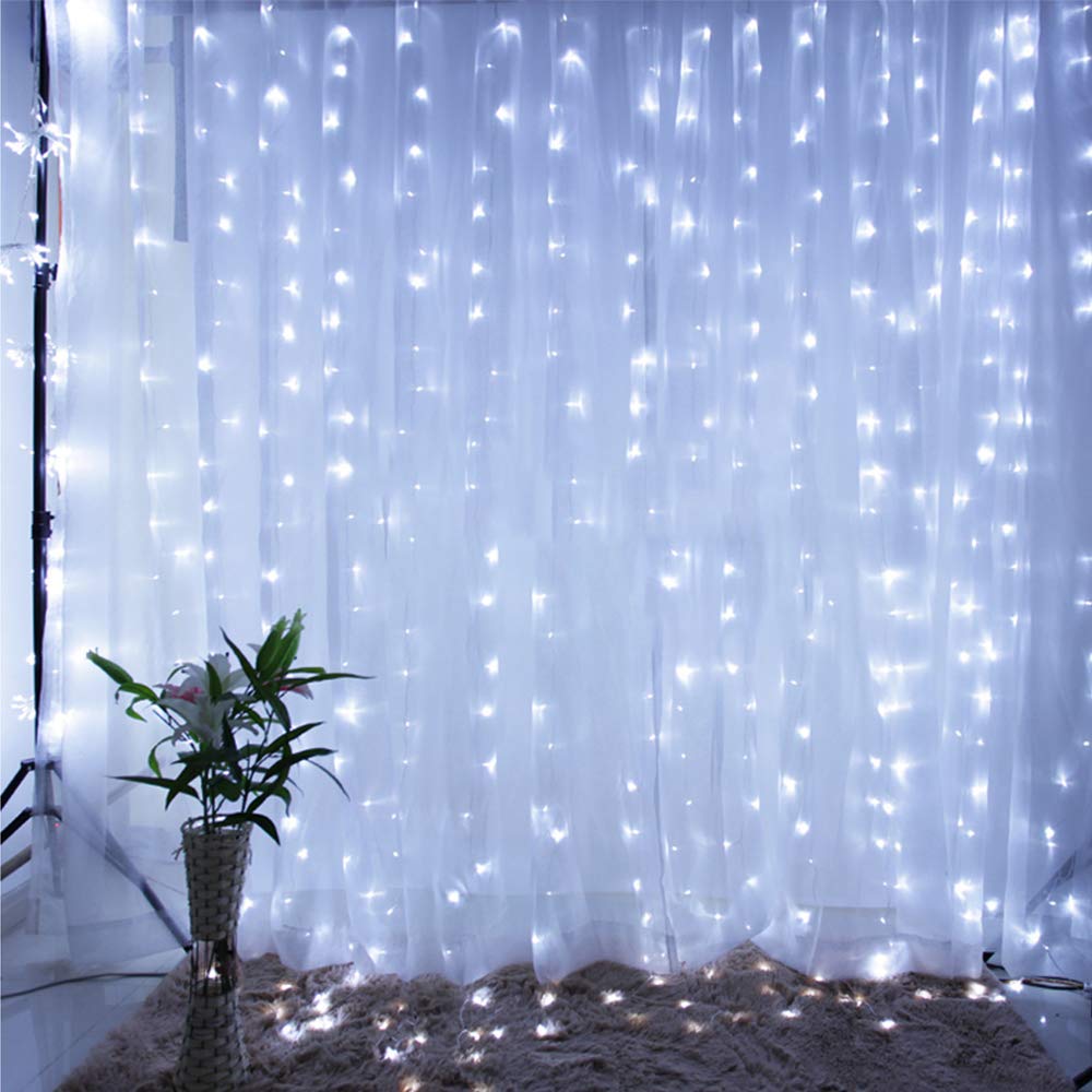 Curtain String Light (White, 9 Foot)