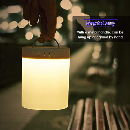 Bluetooth Speaker Lamp Light USB Rechargeable (Multicolour, 10 CM)