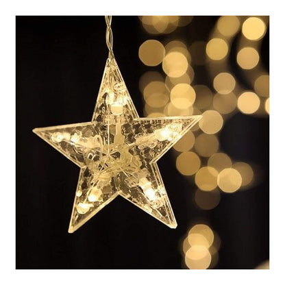 Star Curtain String Light (Warm White, 12 Stars)