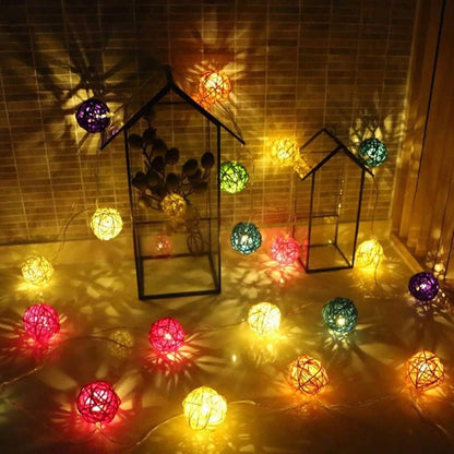 Rattan Cane Cane String Light (4 Meters)