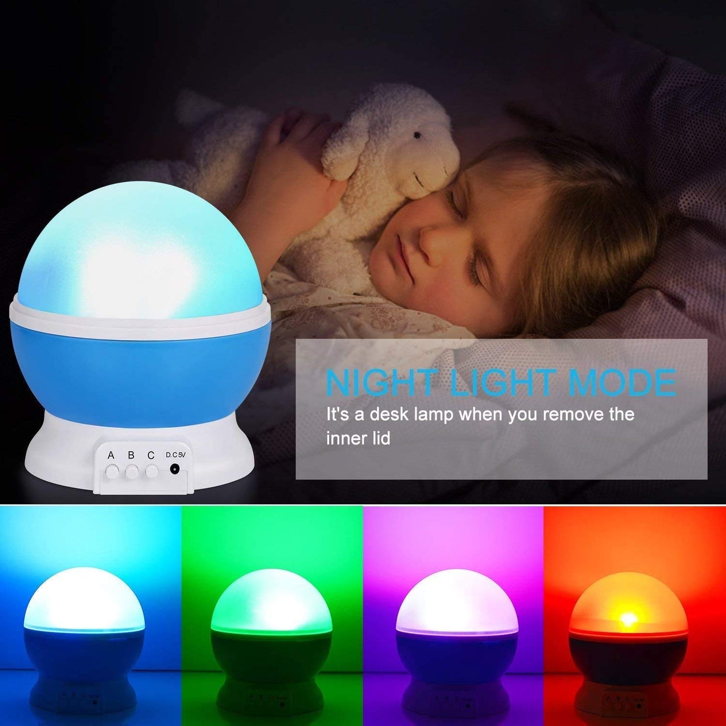 Star Moon Lamp Light USB Powered (Multicolour)