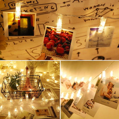 Photo Clip String Light 16 Clips (Warm White, 2 Meters)