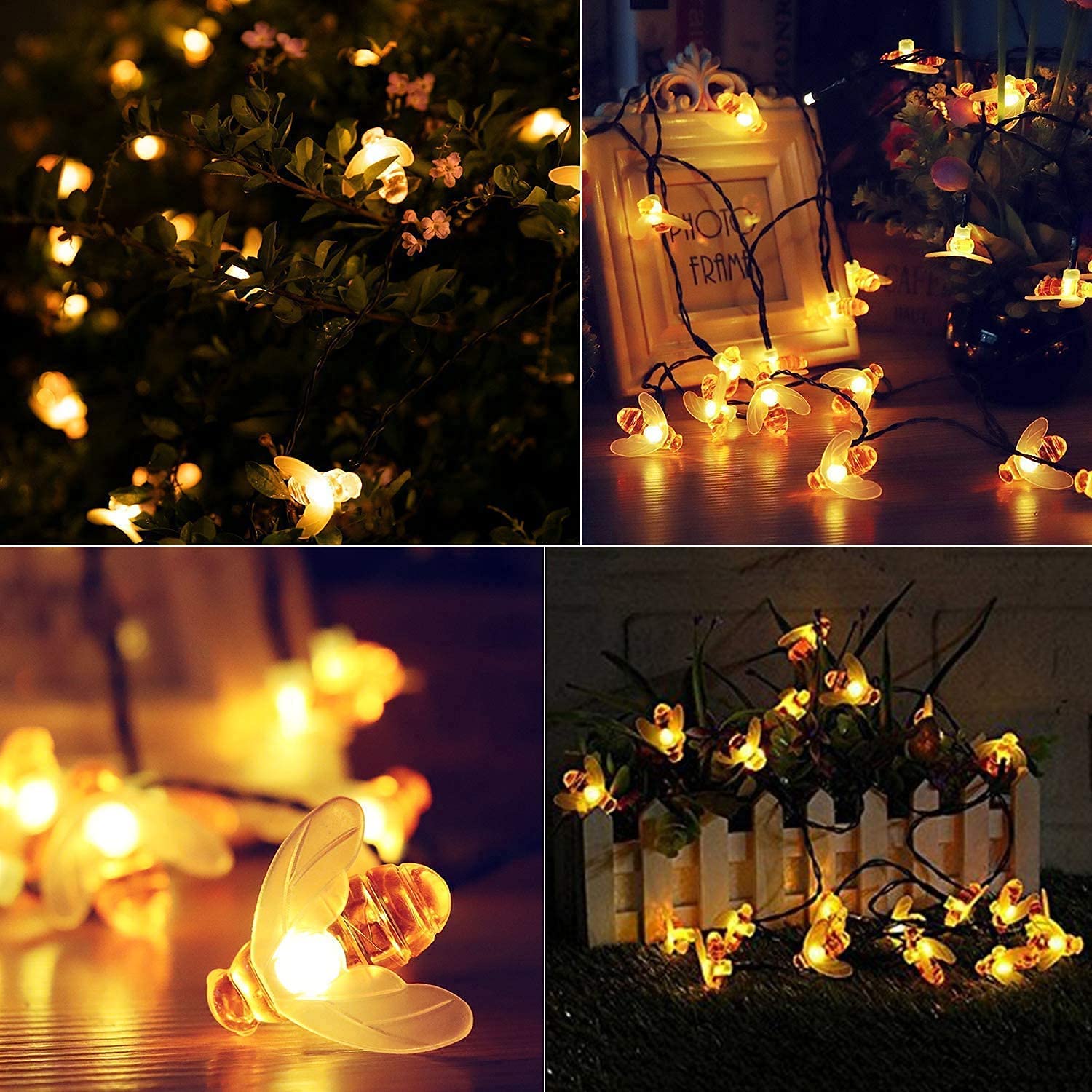 Glimmer Lightings home decoration honey bee bedroom LED string lights for Diwali Christmas Party balcony and weddings