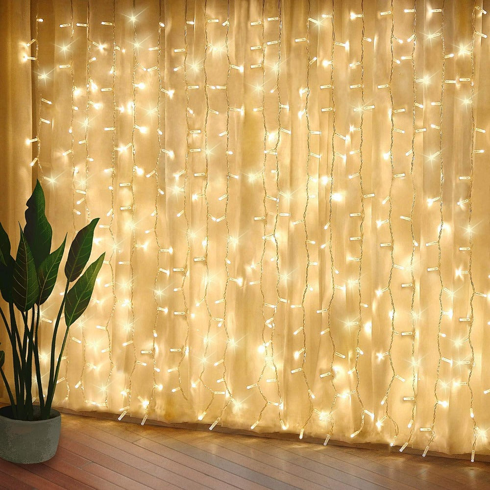 Glimmer Lightings home decoration curtain LED fairy string lights for Diwali Christmas Party and weddings