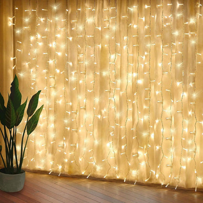 Curtain String Light (White, 9 Foot)