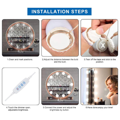 Vanity Mirror Ball Bulb Lights