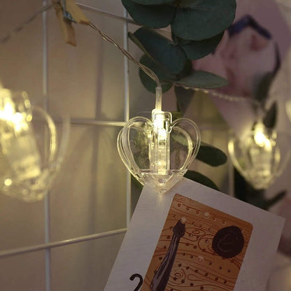 Heart Photo Clip String Light