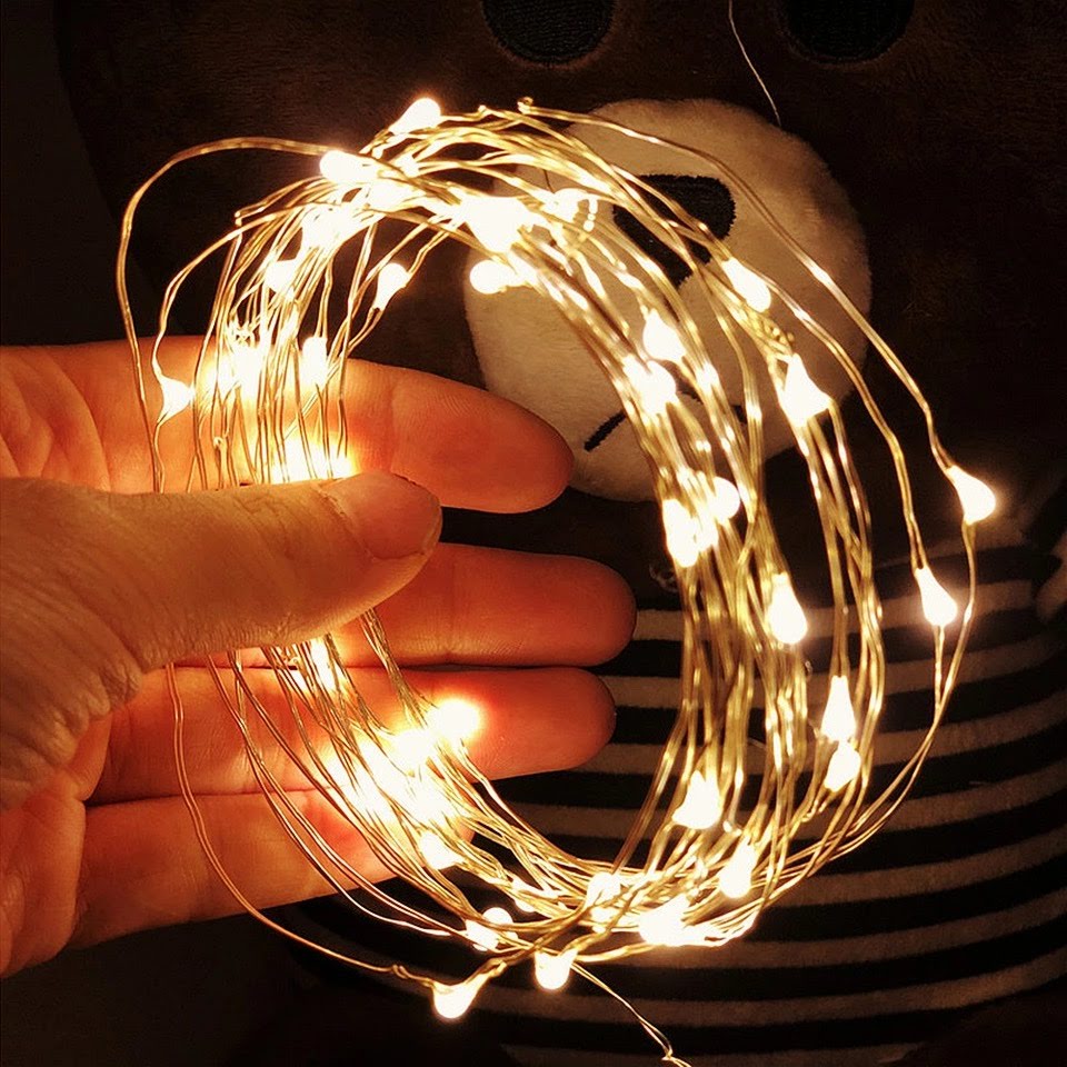 Fairy Thin String Light Battery Powered (Warm White, 3 Meters) Pack of –  Glimmer Lightings