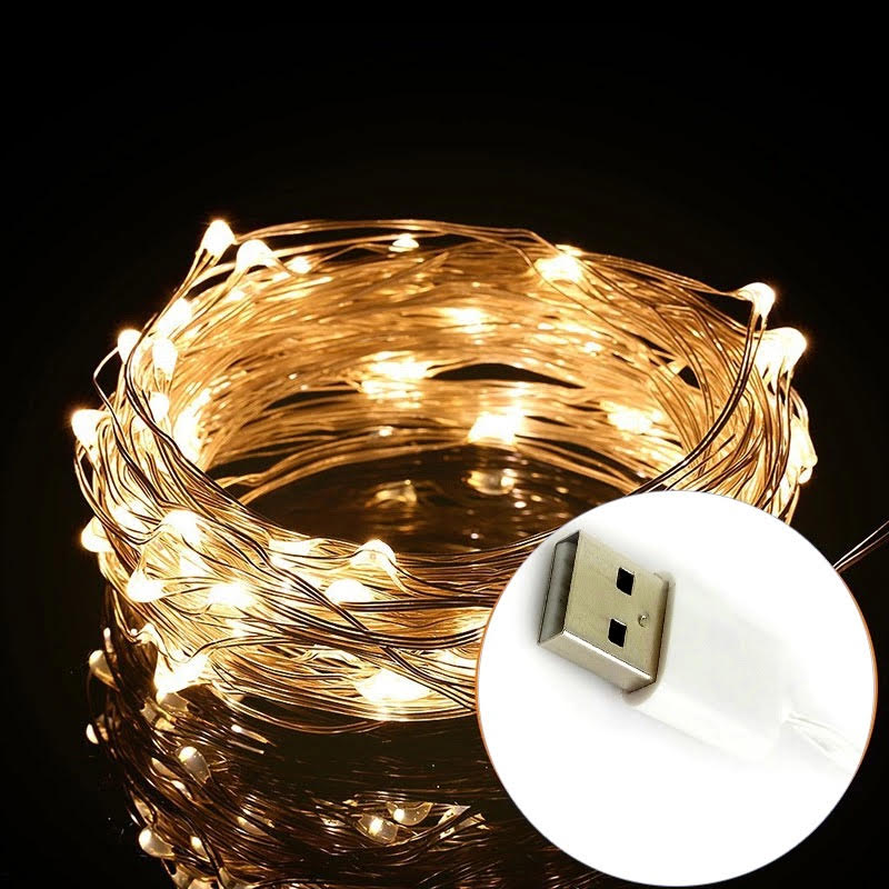 USB String Light (Warm White, 10 Meters)