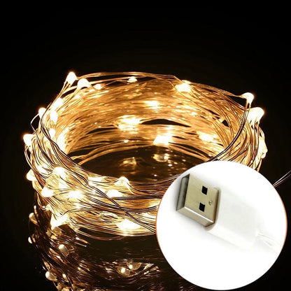 USB String Light (Warm White, 10 Meters)