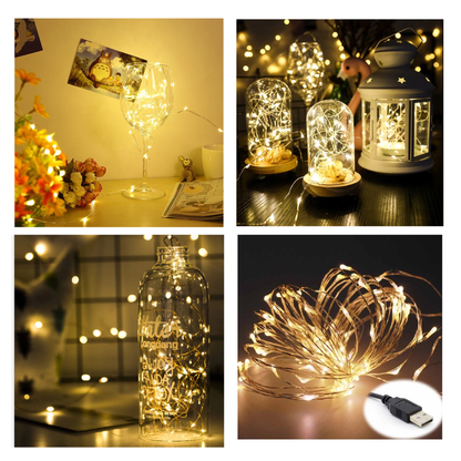 USB String Light (Warm White, 10 Meters)