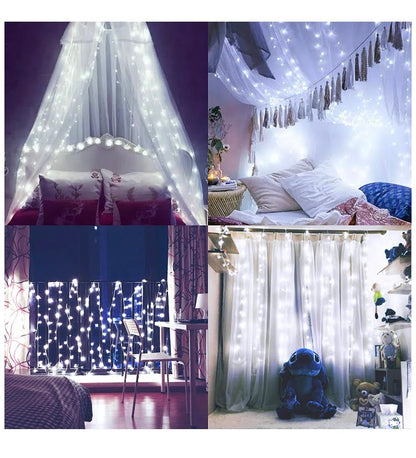 Curtain String Light (White, 9 Foot)