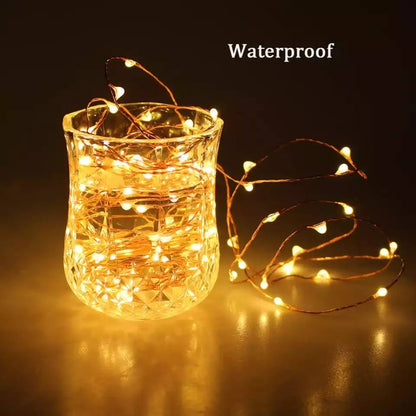 Fairy Thin String Light Battery Powered (Warm White, 5 Meters)