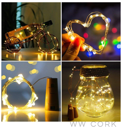 Cork String Light Pack of 6 (Warm White, 2 Meters)