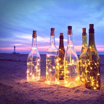 Cork String Light Pack of 6 (Warm White, 2 Meters)