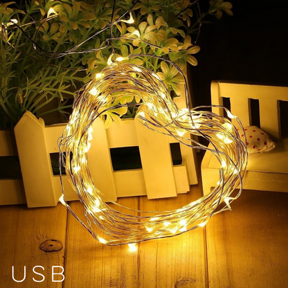 USB String Light (Warm White, 10 Meters)