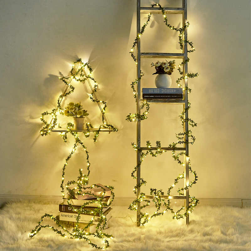 Glimmer Lightings home decoration leaf bedroom LED string lights for Diwali Christmas Party balcony and weddings