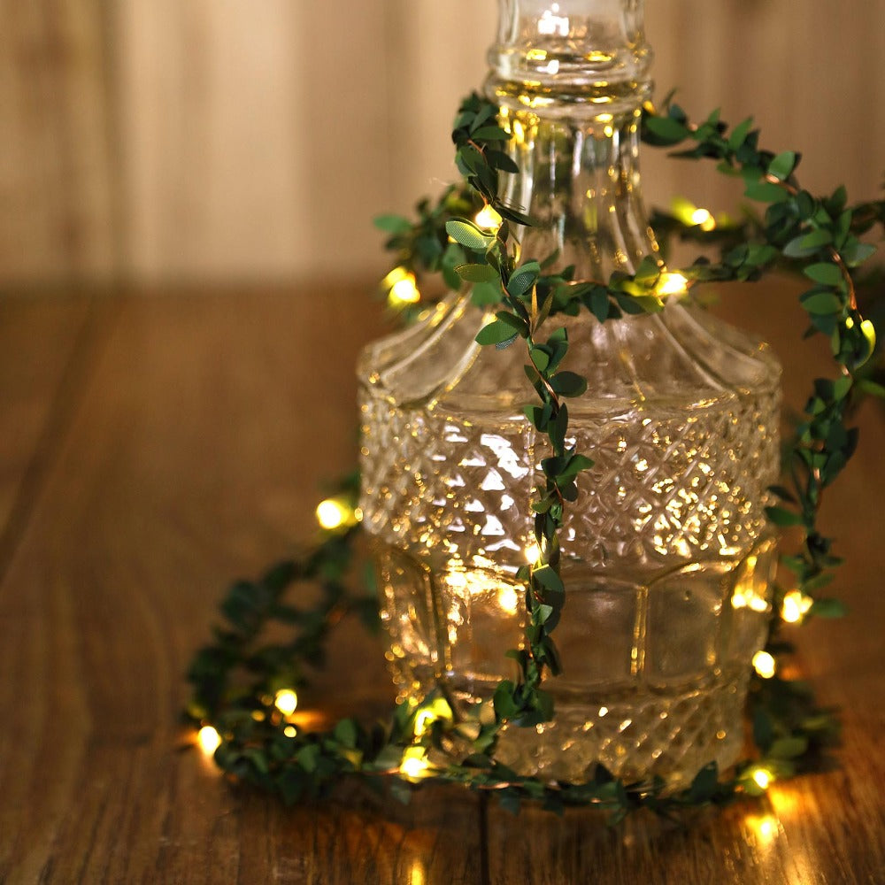 Glimmer Lightings home decoration leaf bedroom LED string lights for Diwali Christmas Party balcony and weddings