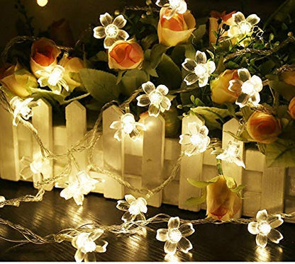 Crystal Flower String Light (Warm White, 4 Meters)