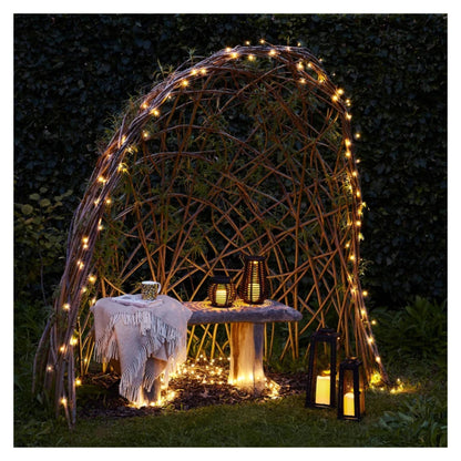 Rice Ladi String Light with Free Jointer Pack of 10 (Warm White, 8 Meter)