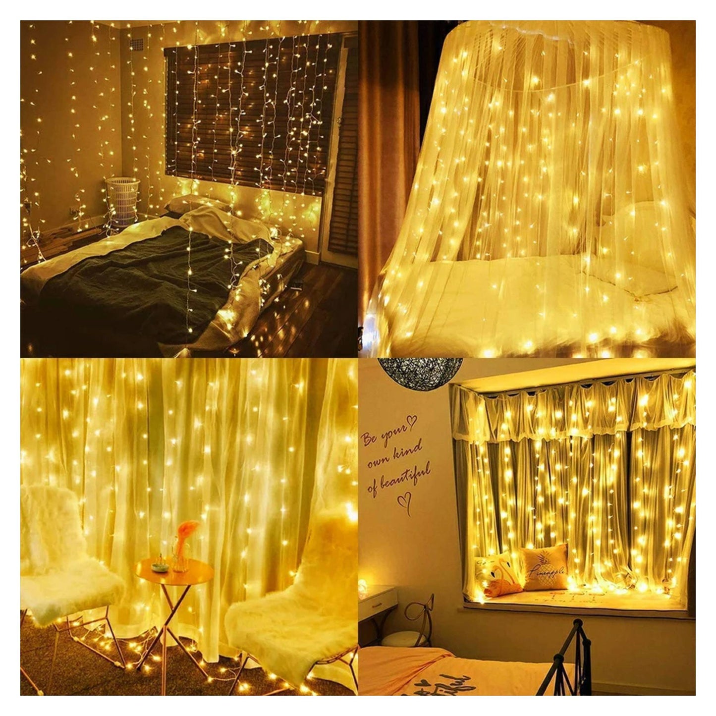 Rice Ladi String Light with Free Jointer Pack of 10 (Warm White, 8 Meter)