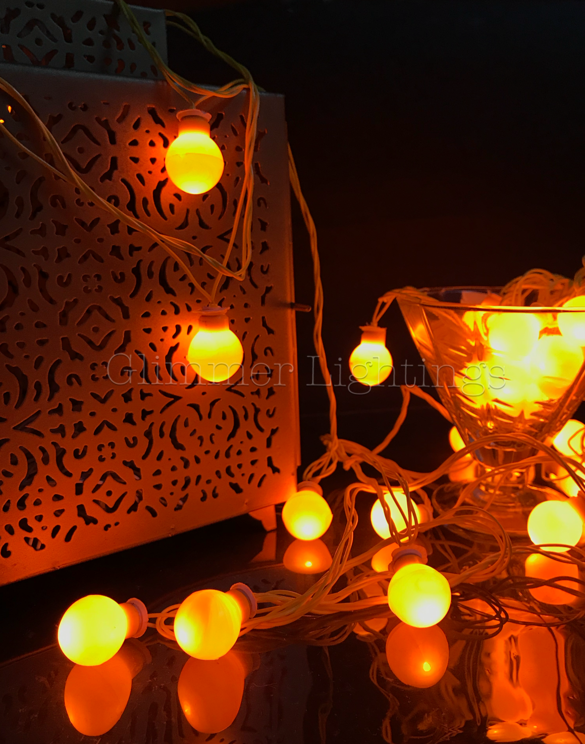 Glimmer Lightings home decoration Elegant ball fairy string lights for Diwali Christmas Party and weddings